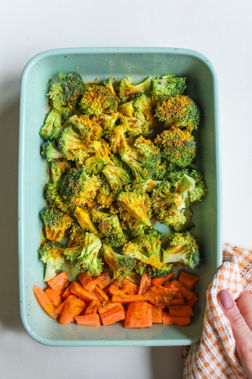 Riced Broccoli and Cauliflower